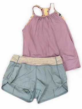 Ivivva Girls tank top and running shorts set